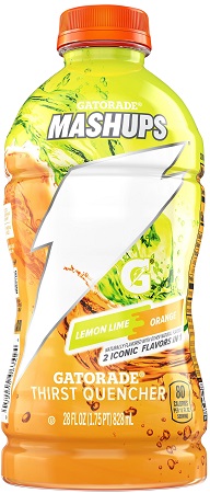 GATORADE 15/28OZ MASHUPS LEMON LIME/ORANGE