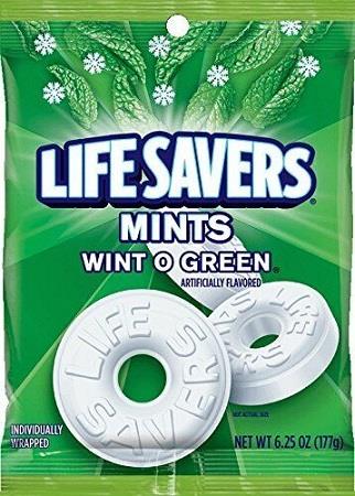 LIFESAVERS BAG WINT-O-GREEN 12/6.25OZ