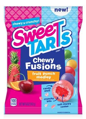 SWEETARTS CHEWY FUSIONS FRUIT PUNCH PEG BAG 5OZ