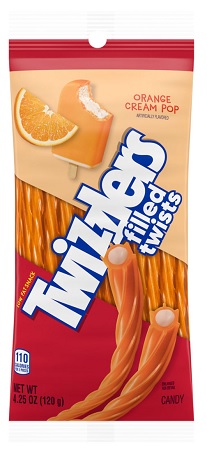 TWIZZLERS FILLED ORANGE CREAM POP PEG 4.25OZ 18CT