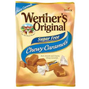 WERTHER'S SUGAR FREE CHEWY 1.46OZ PEG**AVAILABLE BY SPECIAL ORDER AND EMAIL ONLY, ALLOW 30 DAYS LEADTIME