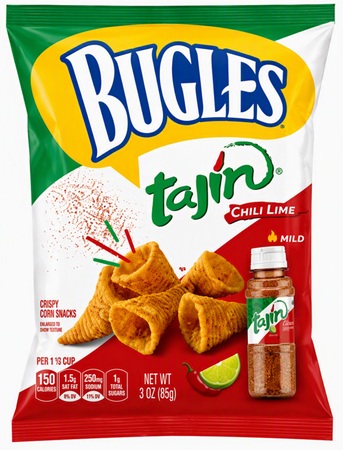 BUGLES TAJIN CHILE LIME 3OZ**AVAILABLE - 01/2027**