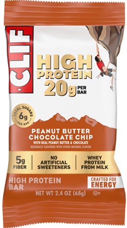 CLIF HIGH PROTEIN BAR  PEANUT BUTTER CHOCOLATE CHIP 2.4OZ**AVAILABLE - 12/2026**