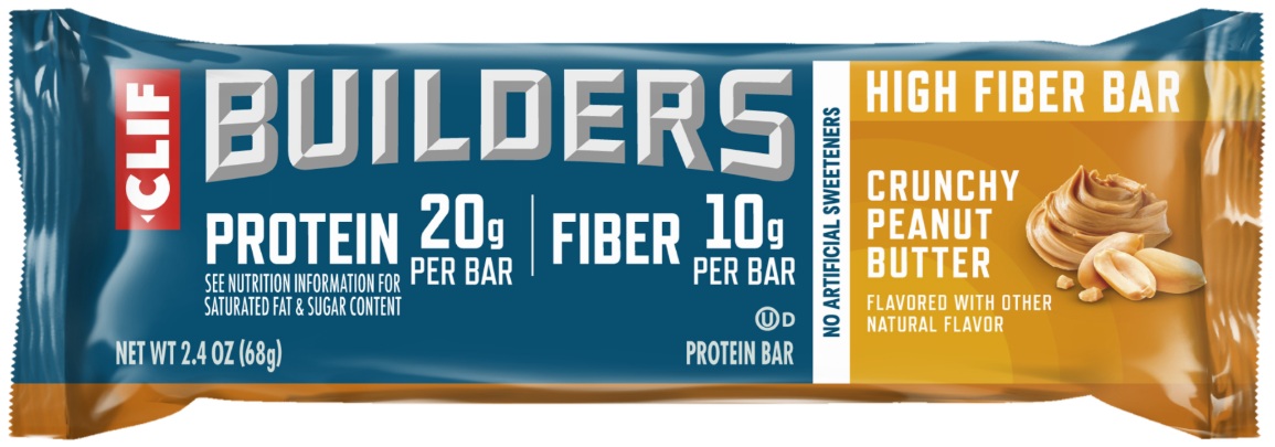CLIF BAR BUILDERS HIGH FIBER CRUNCHY PEANUT BUTTER 2.4oz**AVAILABLE -  10/2026**