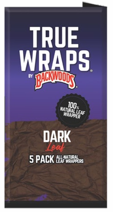 BACKWOODS TRUE WRAPS 5PK DARK LEAF WRAPPERS**AVAILABLE -11/2026 **