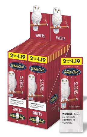 WHITE OWL CIGARILLOS $1.19 SWEETS 2PK
