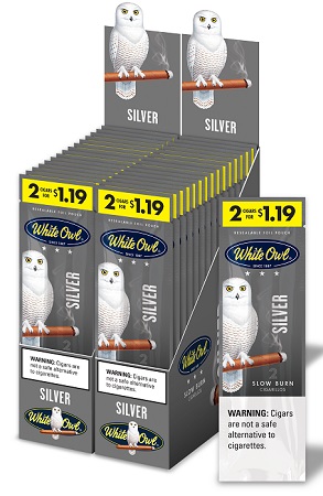 WHITE OWL CIG $1.19 SILVER 2PK