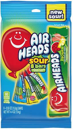 AIRHEADS SOUR 8 BARS PEG 4.4OZ