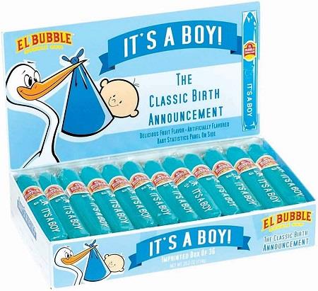 IT'S A BOY BUBBLE GUM CIGAR 36CT