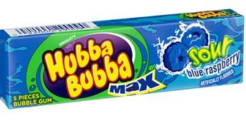 HUBBA BUBBA SOUR BLUE RASP. 18CT (5 PIECE)