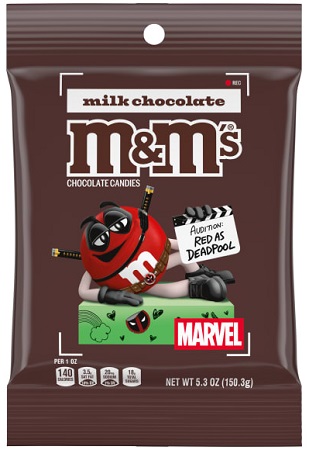 M&M PEG BAG MILK CHOC. *MARVEL* 5.3OZ**LIMITED EDITION AVAILABLE 10/2026 - PREBOOK AVAILABLE**