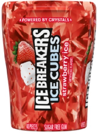 ICE BREAKERS CUBE STRAWBERRY ICE BTL (3.24OZ/40PC)**AVAILABLE - 12/2026**