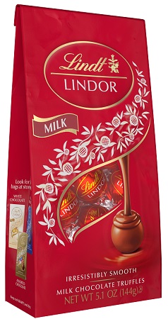 LINDOR 5.1OZ BAG MILK CHOC.               15% OFF PROMO**AVAILABLE BY SPECIAL ORDER AND EMAIL ONLY, ALLOW 21 DAYS LEADTIME**