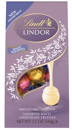 LINDOR 5.1OZ BAG WHITE ASSORTED  15% OFF PROMO**AVAILABLE BY SPECIAL ORDER AND EMAIL ONLY, ALLOW 21 DAYS LEADTIME**