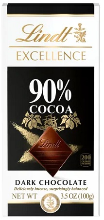 LINDT EXCELLENCE BAR 90% COCOA 3.5oz         15% OFF PROMO**AVAILABLE BY SPECIAL ORDER AND EMAIL ONLY, ALLOW 21 DAYS LEADTIME**