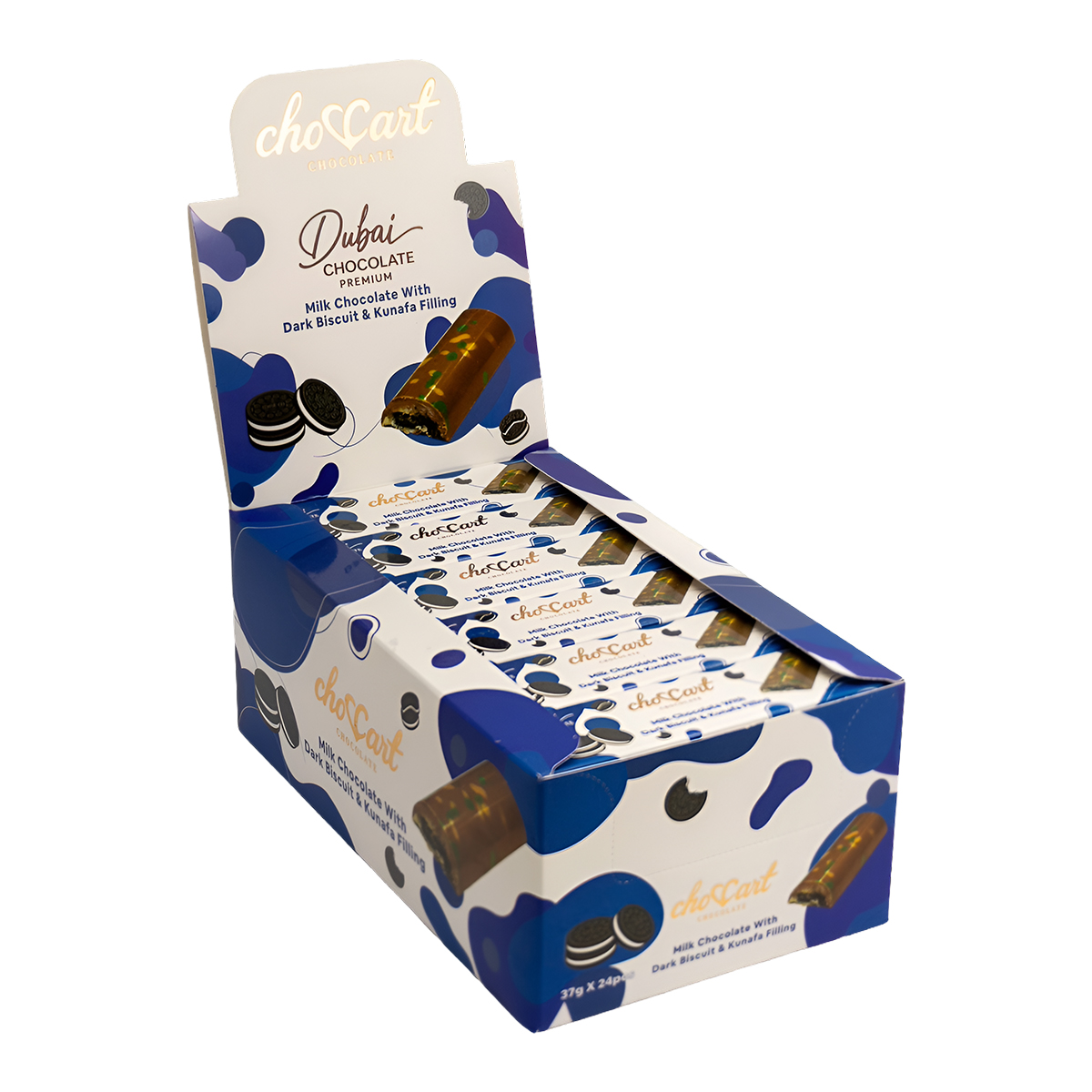 CHOCCART DUBAI BAR 37G - DARK BISCUIT & KUNAFA  (MILK CHOCOLATE)**37G (1.30OZ)** -- $3.99 MSRP
