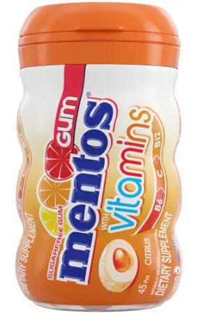MENTOS GUM 6CT VITAMINS CITRUS 45PC. (3.18OZ)
