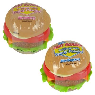 FAST BURGER LOLLIPOP W/POWDER 12CT .74OZ