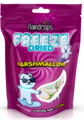 RAINDROPS FREEZE DRIED MARSHMALLOW .88OZ*25% OFF PER BOX - WHILE INVENTORY LASTS*