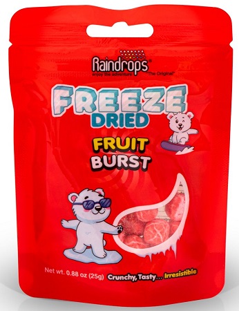 RAINDROPS FREEZE DRIED FRUIT BURST .88OZ*25% OFF PER BOX - WHILE INVENTORY LASTS*