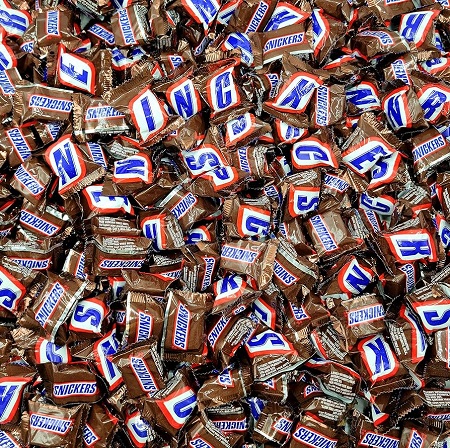 BULK SNICKERS MINIS (20LB)**AVAILABLE BY SPECIAL ORDER AND EMAIL ONLY, ALLOW 14 DAYS LEADTIME**