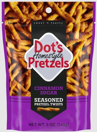 DOT'S HOMESTYLE PRETZELS TWISTS CINNAMON SUGAR 5OZNOT AVAILABLE UNTIL 12/2026
