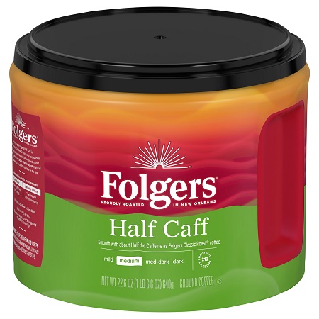 FOLGERS COFFEE HALF CAFF CAN 22.6OZ**AVAILABLE BY SPECIAL ORDER AND EMAIL ONLY, ALLOW 21 DAYS LEADTIME**