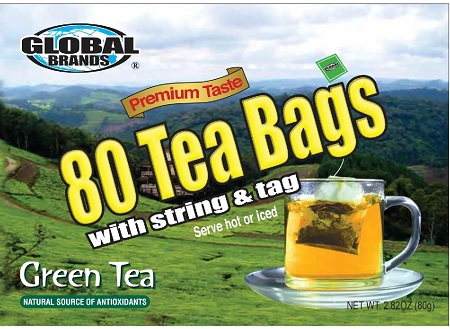 GLOBAL BRANDS GREEN TEA12/80CT