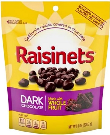 RAISINETS DARK CHOC. BAG 8OZ