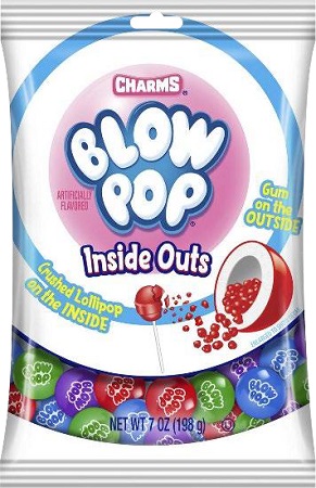 CHARMS BLOW POP INSIDE OUTS 7OZ PEG BAG