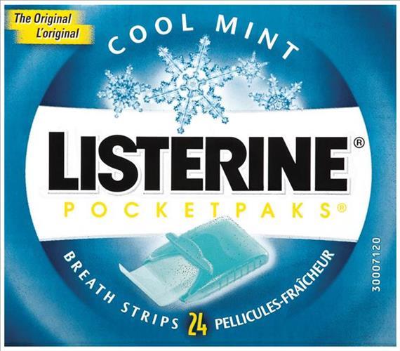 LISTERINE COOL MINT STRIPS (24 STRIPS)