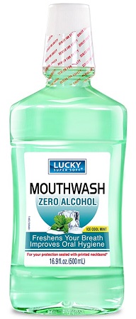 LUCKY ICE COOL MINT (ZERO ALCOHOL) MOUTHWASH 16.9OZ
