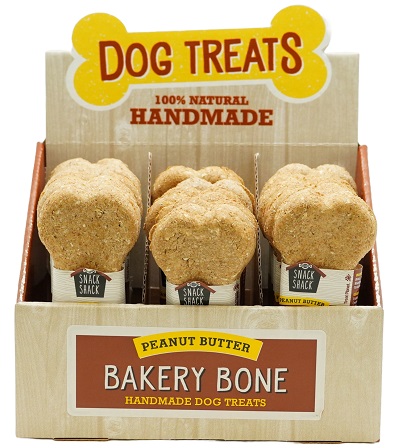 DOG TREAT SNACK SHACK PEANUT BUTTER BAKERY BONE 1oz