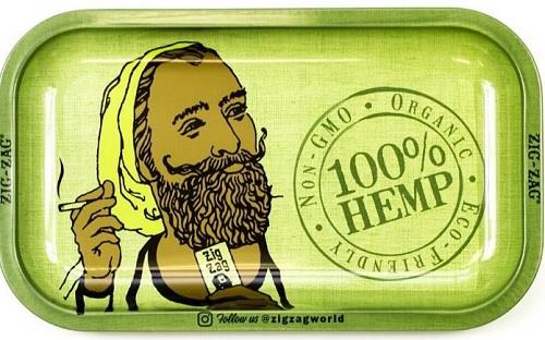 ZIG ZAG SMALL ROLLING TRAY HEMP