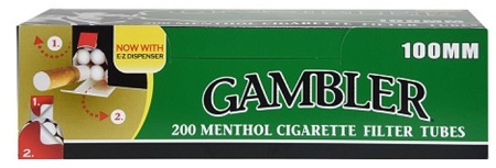 GAMBLER TUBES 100MM MENTHOL 200CT 10/5PK