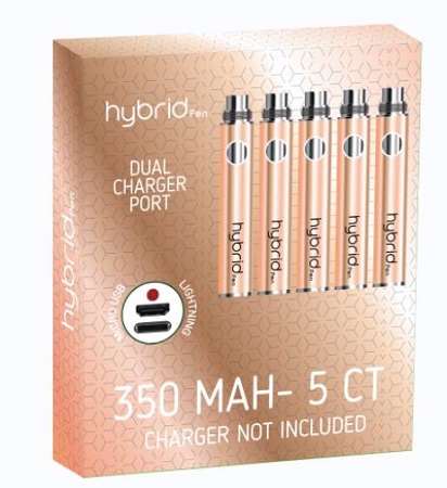 HYBRID PEN 350MAH 5PK -ROSE GOLD
