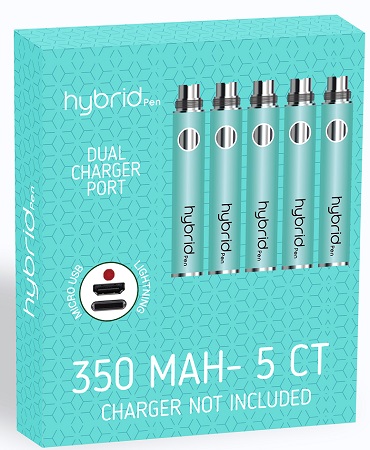 HYBRID PEN 350MAH 5PK -TIFFANY BLUE