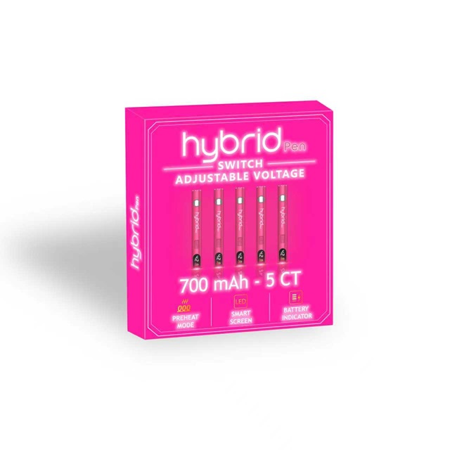 HYBRID PEN 700MAH 5PK -PINK