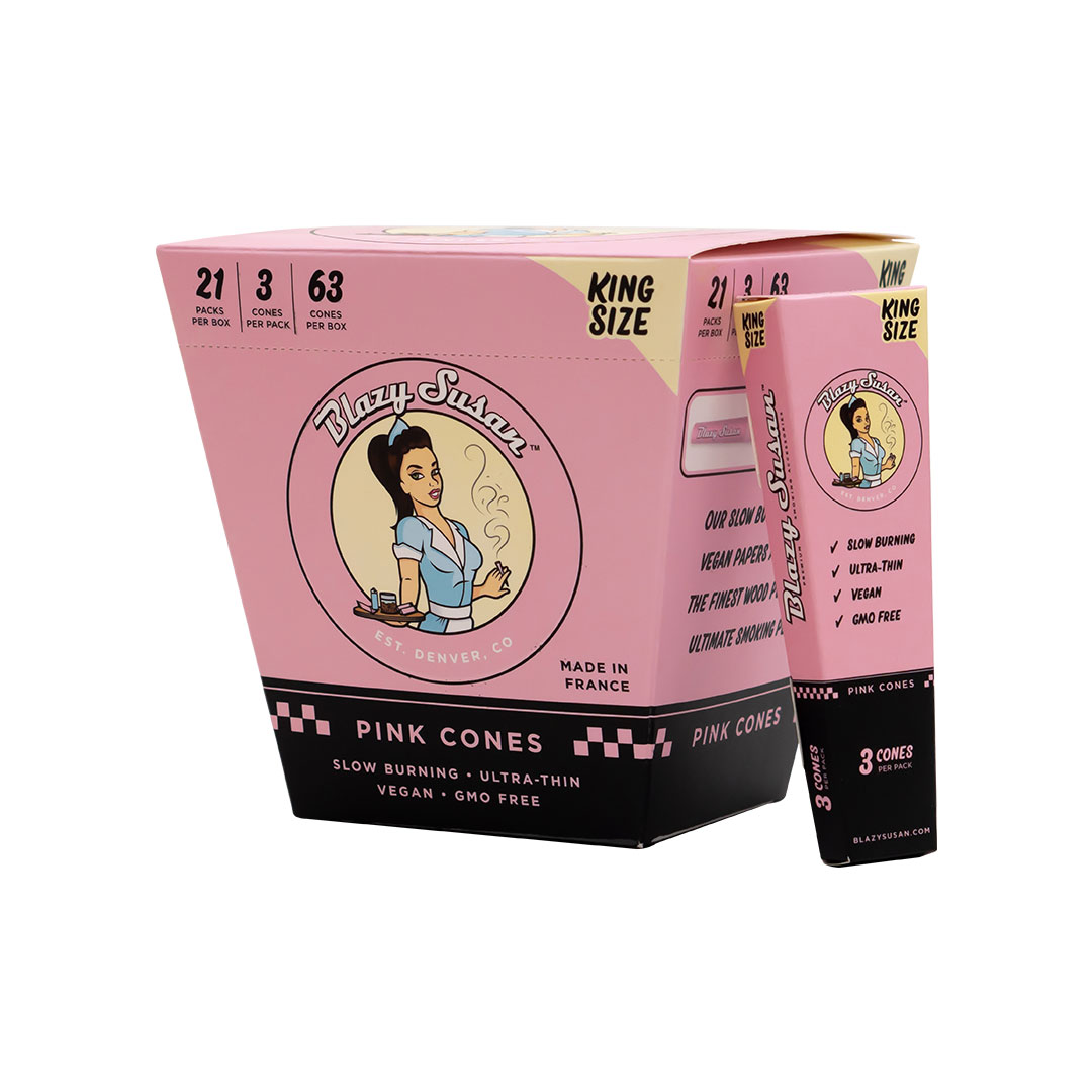 BLAZY SUSAN PINK CONES KING SIZE 3PK