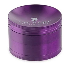 TSUNAMI DRY HERB GRINDER (63MM/4 PART) PURPLE*FOR TOBACCO USE ONLY* **NO RETURNS**
