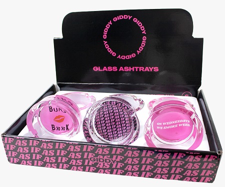 GIDDY GLASS ASHTRAY 6CTWEDNESDAYS