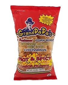 GRANDPAPA'S PORK RINDS HOT & SPICY 18/2OZ