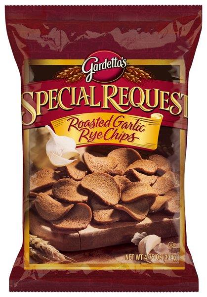 GARDETTO'S ROASTED GARLIC RYE CHIPS 4.75OZ
