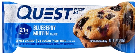 QUEST BAR ORIGINAL BLUEBERRY MUFFIN 2.12oz*$3.00 OFF PER BOX*