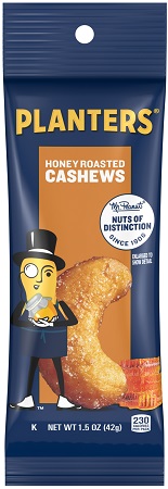 PLANTERS CASHEW HONEY ROASTED TUBE(1.5OZ)