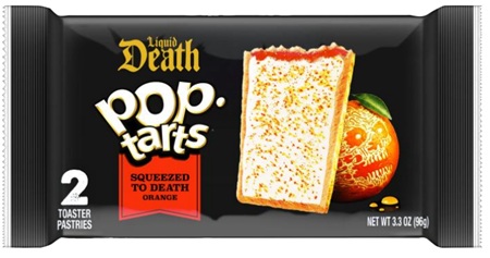 POPTART  LIQUID DEATH SQUEEZED TO DEATH ORANGE 3.3OZ**LIMITED EDITION AVAILABLE - 12/2026 - PREBOOK AVAILABLE**