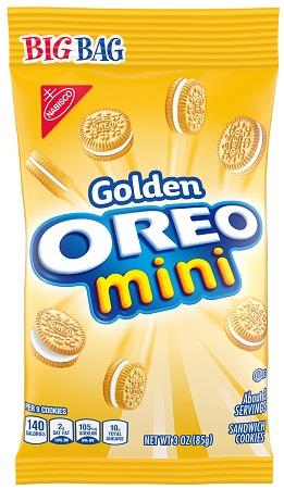 NABISCO BIG BAG GOLDEN OREO MINI 3OZ**MANUFACTURER GUARANTEED SHELF LIFE IS 45 DAYS**
