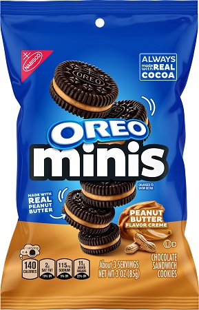 NABISCO BIG BAG MINI OREO PEANUT BUTTER 3OZ**MANUFACTURER GUARANTEED SHELF LIFE IS 45 DAYS**