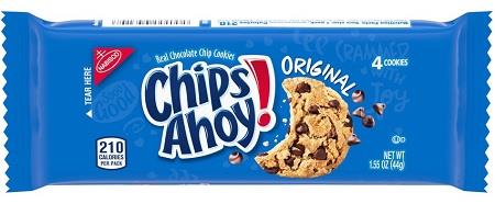 NABISCO SINGLES CHIPS AHOY 1.55OZ 10CT**MANUFACTURER GUARANTEED SHELF LIFE IS 45 DAYS**