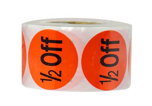 SUPERMAXX LABEL RED 1/2 OFF 5CT